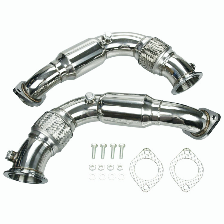 For 08-14 BMW X6/X5/5-/7-SERIES N63B44 4.4 V8 Stainless Steel Exhaust Downpipe