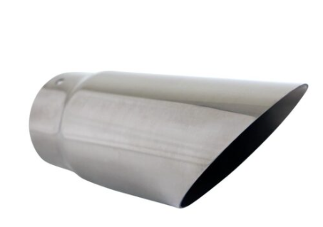 EXHAUST TIP ANGLE CUT 3" IN - 3.5" OUT 8" LONG 304 STAINLESS STEEL