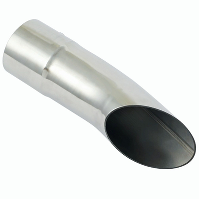 2.5" Inlet 2.5" Outlet 9in Long Bolt on Turn Down Exhaust Pipe Tip Angle Cut SS