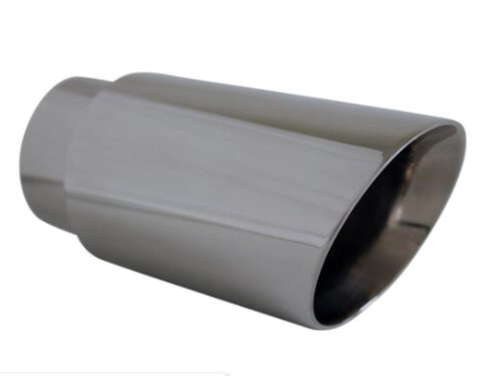 EXHAUST TIP ANGLE CUT INNER CONE 2.5" IN - 3" OUT 6.5" LONG 304 STAINLESS STEEL